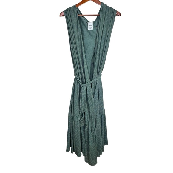 Smash + Tess Green Zebra Print Wrap Midi Dress with Pockets Size 3XL/4XL - Picture 1 of 9